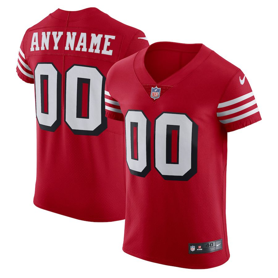 Men San Francisco 49ers Nike Scarlet Alternate Vapor Elite Custom NFL Jersey->customized nfl jersey->Custom Jersey